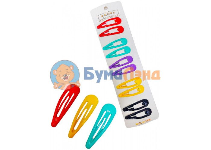 Набор из 10 заколок Клик-Клак, 12 шт